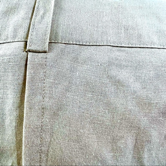 Lifestyle Attitude by Larry Levine Linen Blend Khaki Wide Leg Carpi Pant Plus 16 - Picture 11 of 11